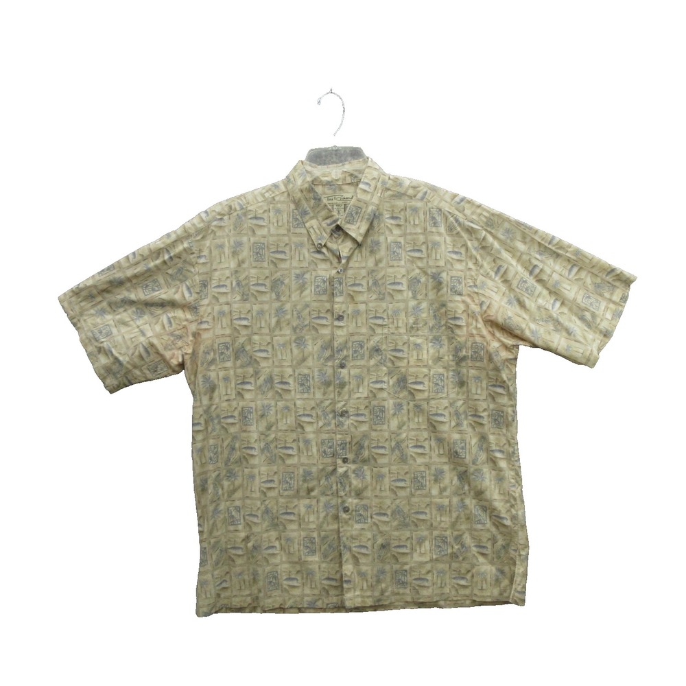 Tori Richard  Shirt Size XL Hawaiian Aloha 100% Cotton Short Sleeve Golf USA